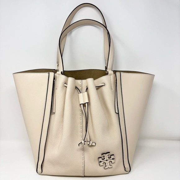 Tory Burch Oversized McGraw Dragonfly Bag in Brie Leather - Picture 2 of 16